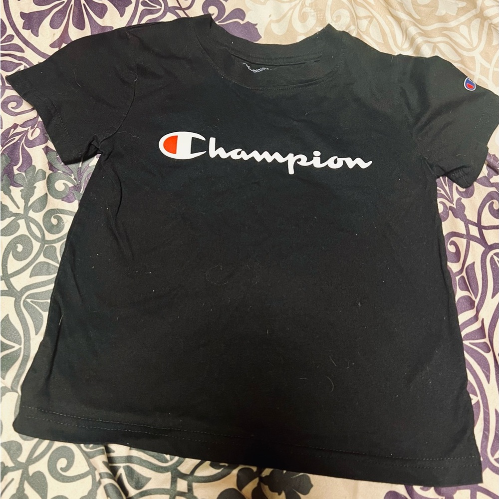 Champion Kids Black Short Sleeve Tee